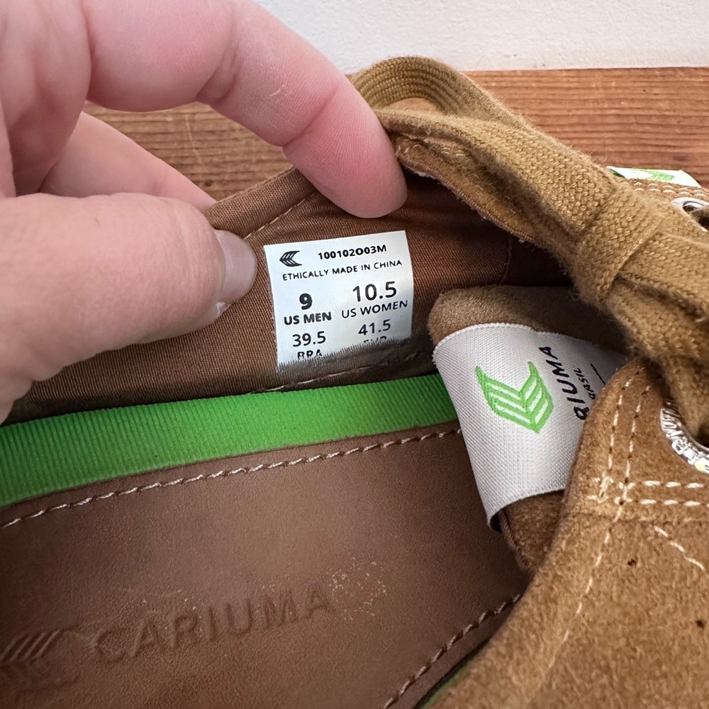 Unisex brown suede Cariuma Skate board Sneakers - Picture 8 of 9